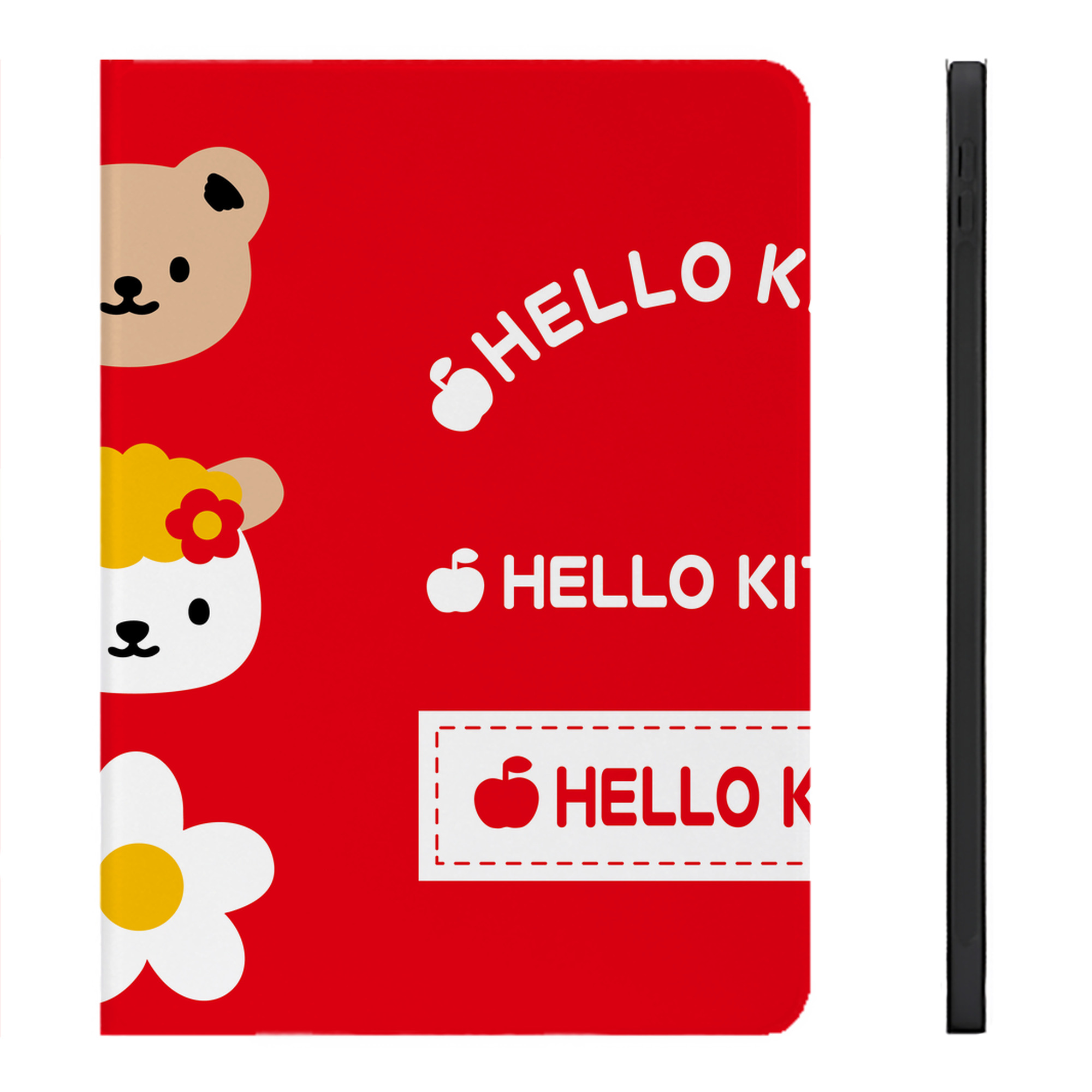 （画像用） Hello Kitty ハローキティ IPadケース ペンホルダー付き ブックスタイルデザイン